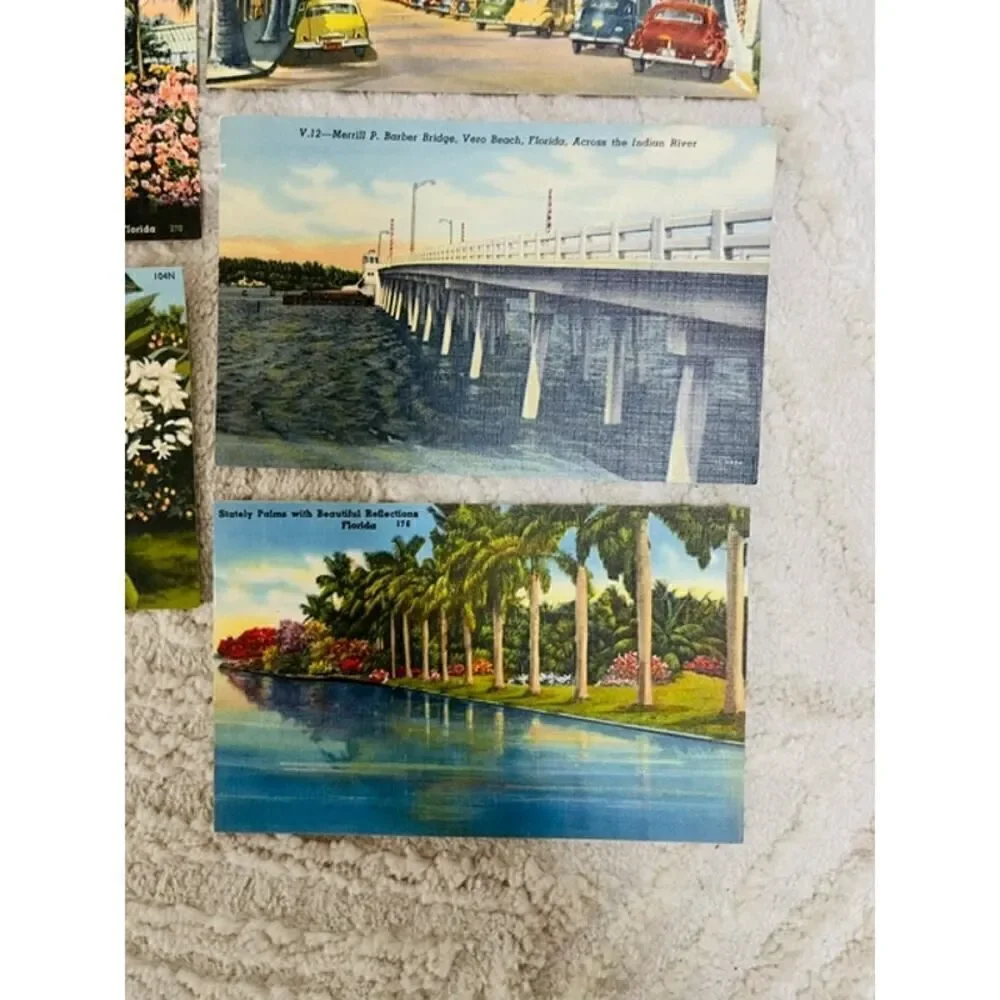 Tichnor Curteich Linen Post Cards Palm Beach Biltmore Lot of 16